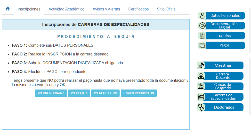 Pre inscripcion