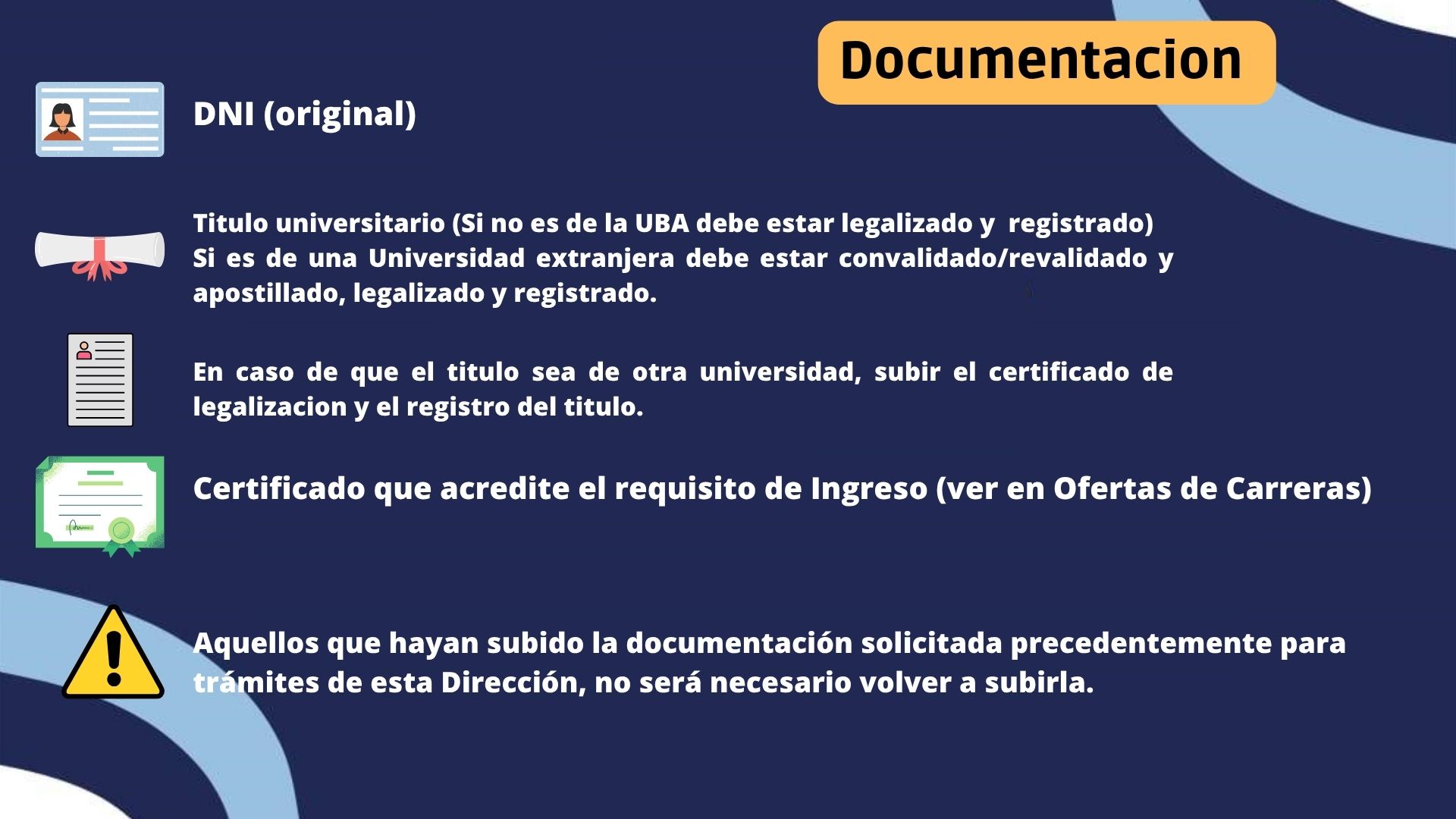 Documentacion a presentar