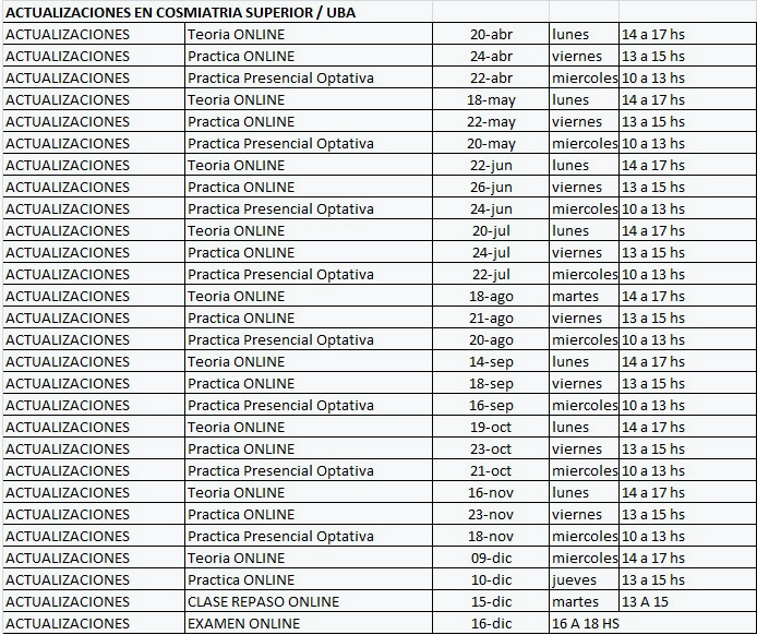 horarios