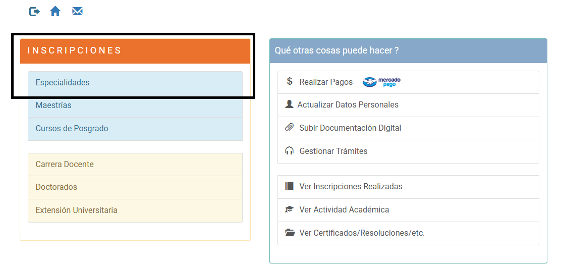 Ir a Especialidades